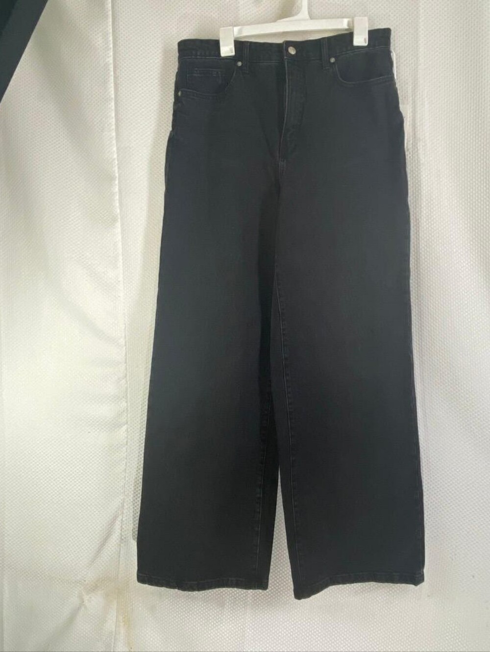 FREE ASSEMBLY  RN# 52469 HIGH rise Classic Black Wide Leg Jeans size 12